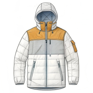 
Men's Timberland Hypercore Insulated Jacket, Liner development plan illustartion,Style reference jack-wolfskin, The North Face, Arc'teryx, Patagonia, Mountain Hardware, Montbell, Columbia,Timberland,Nautica,Tommy Hilfiger these brands,white background.