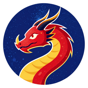 red dragon icon for videogame