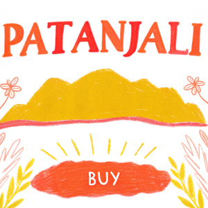 Digital ad showcasing Patanjali products. Vibrant colors and natural elements. Patanjali logo prominent. Online shopping banner. Prominent product display