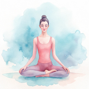 yoga lady poster