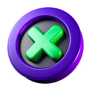 cancel icon perspective 3d