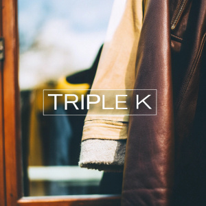 Triple K's logo features a sleek, modern design with a sans-serif font and a golden linear element. Set against a bright blue backdrop with a bold yellow highlight, the logo exudes simplicity and sophistication.