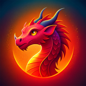 red dragon icon for videogame