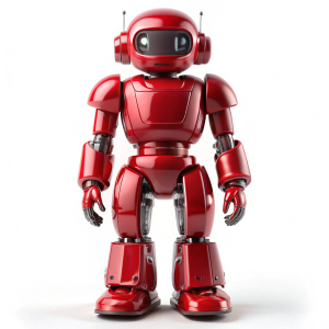 Bot Red Hero isolated on white background - Recraft