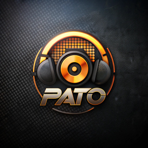 create modern music logo for an DJ called "PATO"