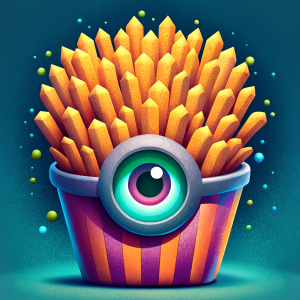 Spring french fries with big eye