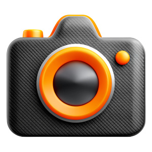 Camera icon inspire from Porsche Design Guidelines, Carbon Fiber 