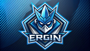 Создайте логотип для игрока с ником "Erg1N" в стиле Valorant. Логотип должен быть динамичным и современным, с использованием четких и острых линий. Основные цвета — синий, белый и черный, отражающие стиль игры. Ник "Erg1N" должен быть размещен в центре логотипа с футуристическим и агрессивным шрифтом. Добавьте элементы, такие как стилизованные иконки или символы, напоминающие интерфейс и способности персонажей из Valorant. Логотип должен передавать энергичность и соревновательный дух, характерны
