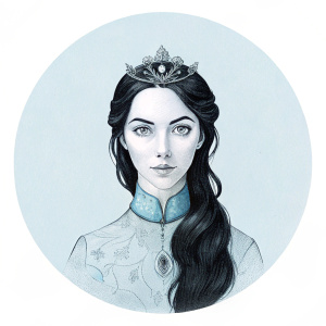 reign's adelaide kane as a victorian queen with long hair tshirt design