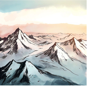 mountains with snow