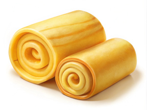 Butter curls rolled up, singles, isolated png
