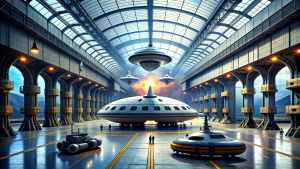 Outsite Future Spacestation Hangar Spaceships and 
 Flay Spaccraft + Personal + Pesonals