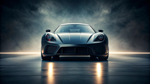 One supercar, Racing, Rearview, dark style