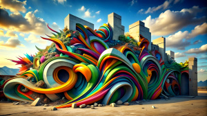 3D Graffiti WILDSTYLE, dynamic and aesthetic