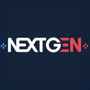 A digital logo for Nextgen. Modern sans-serif font on a light background with a bold primary color. Sleek and contemporary design.