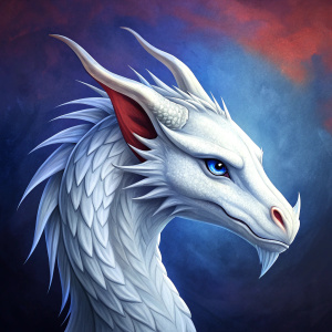 white dragon icon for videogame