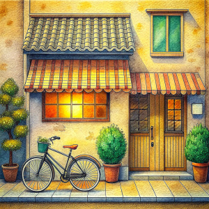 anime background bike shop