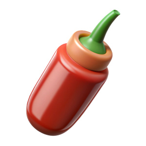 generate an image of chilli sauce bottle