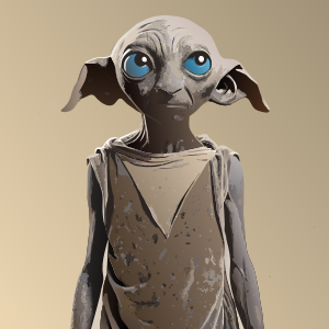 lovely looking dobby the house elf 