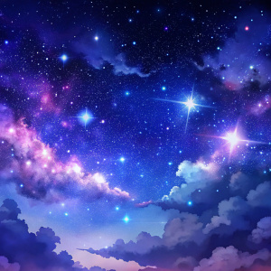 
anime style starry sky