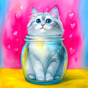 cat in jar