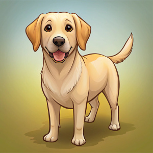cartoon Labrador retriever dog
