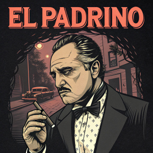 A vivid depiction of 'El Padrino', the Spanish translation of 'The Godfather', showcasing a bold graphic illustration on its cover.