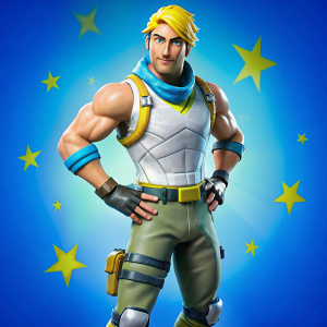 Happy Fortnite character image in full body