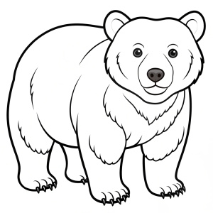 oso animal dibujo para pintar,
