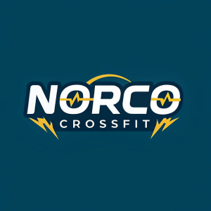 Norco Crossfit's branding. A vibrant logo with a sleek font and dynamic graphic symbol.