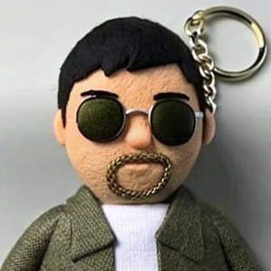 cool plush toy sport sungluss man keychain