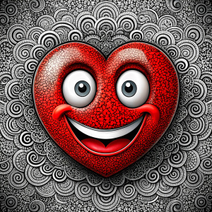 emoticon with a heart