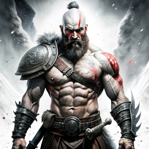 god tyr - weapons high-definition design, grey and black, realistic tattoo design, white background

