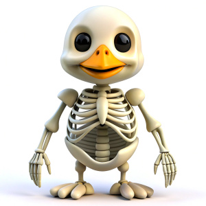 rubber duck's skeleton