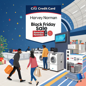 Citi Credit Card members get exclusive deals at Harvey Norman during Black Friday Sale, November 27 to November 30.