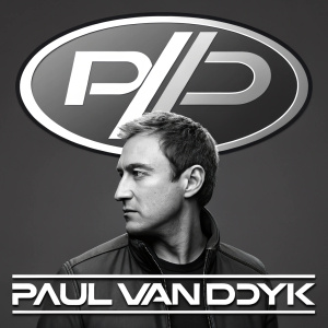 Paul van Dyk's logo: Dynamic digital art. Main color gray. Prominent oval shape at top.