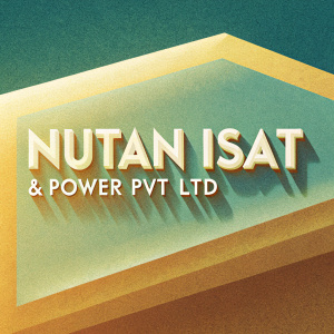 Nutan Isat & Power Pvt Ltd's sleek logo. White text on vibrant blue background. Modern font. Eye-catching design.