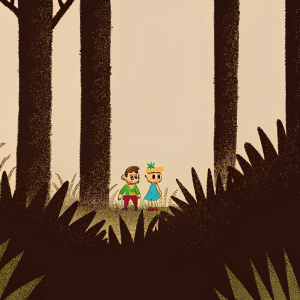 Cartoon characters Marco Diaz and Star Butterfly in a vibrant, green jungle setting.