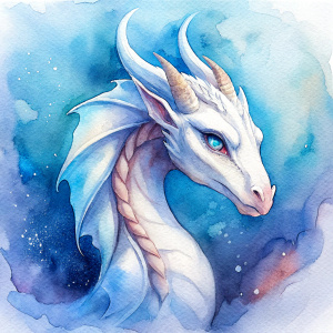 white dragon icon for videogame