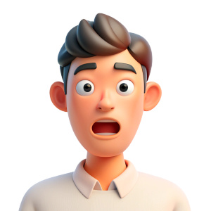 The man twisted his mouth and furrowed his brows