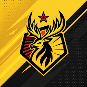 Abstract logo design featuring vibrant yellow and black colors representing Watford FC.