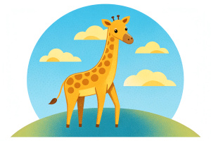 giraffe sunny day