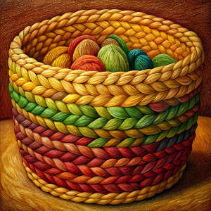 
knitted basket pattern , 





