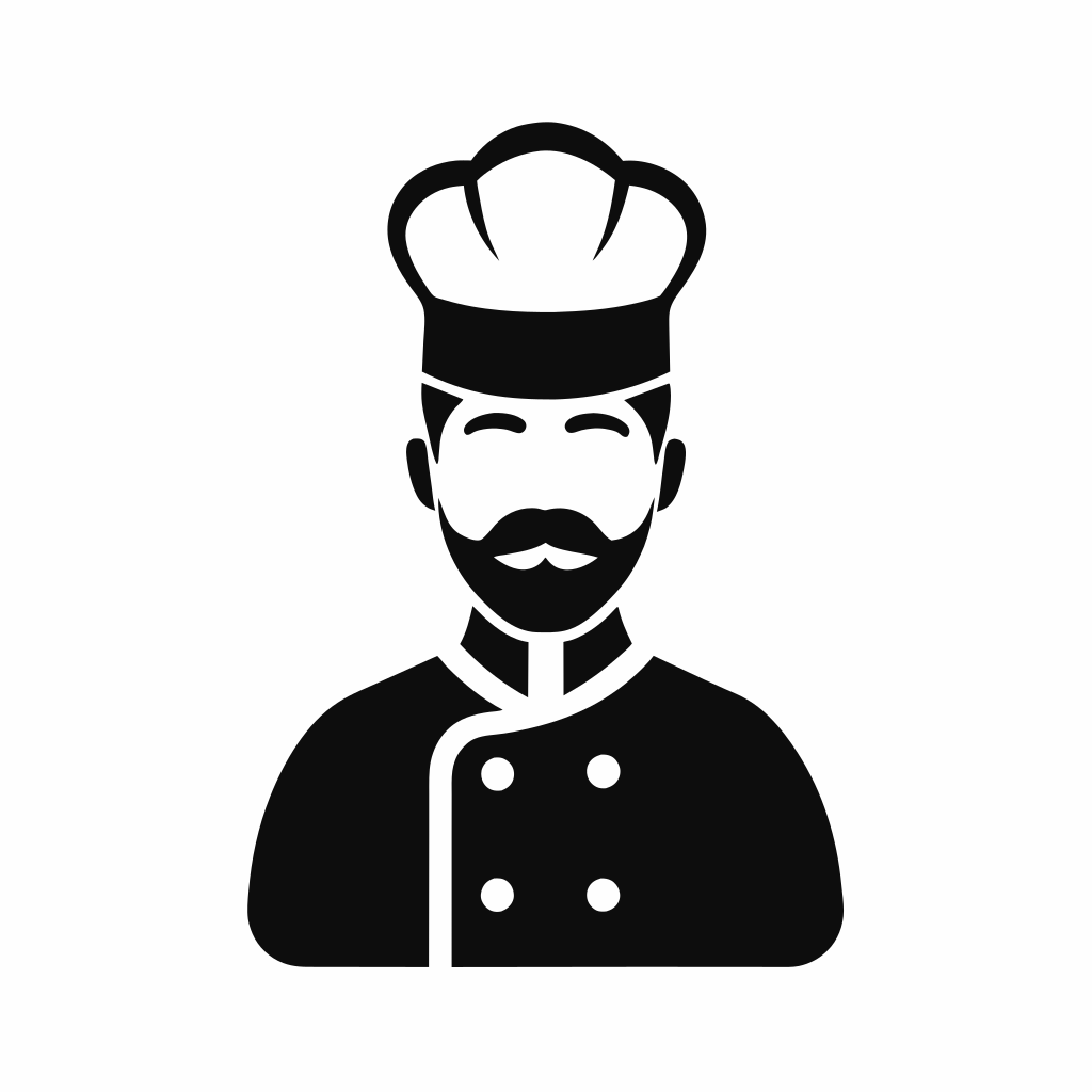 man Baker icon silhouette on white background ... - Recraft