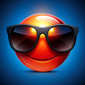  dark glasses emoticon