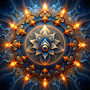 Om logo with divine and royal effects