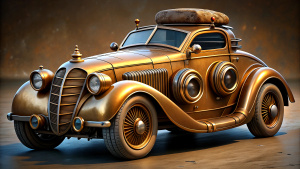 a steampunk car