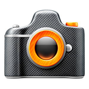 DSLR Camera icon inspire from Porsche Design Guidelines, Carbon Fiber 