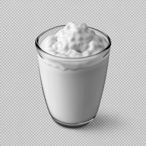 kefir with white background.