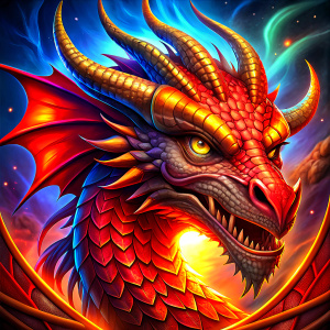 red dragon icon for videogame